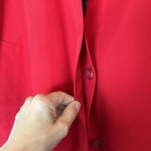 EUC Vintage London Fog Towne Edition Fully Lined Trench Coat Red Size 8 petite - Picture 5 of 16